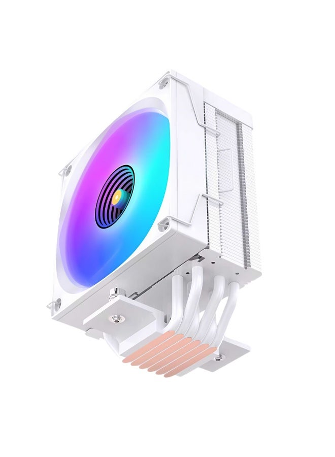 Spear Pc H600T PWM ARGB CPU Air Cooler Black – 6 Heat Pipes, Digital Temp & RPM Display, 120mm Fan, 230W TDP, Intel LGA 1851/1700 & AMD AM5 Compatible - Image 2